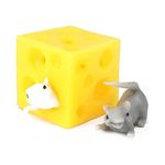 Jucarii, Copii si Bebe - Jucarii si jocuri - Jucarii & jocuri educative - Jucarii interactive - Jucarie antistres Cascaval cu 2 soriceii elastici, 5 cm Toi-Toys TT35098A - Infinity.ro