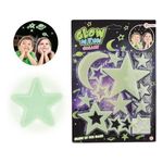 Casa si Gradina - Decoratiuni - Stickere decorative - Set Luna si Stele Fosforescente Glow N Fun Toi-Toys TT35055A - Infinity.ro