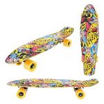 Sport si Outdoor - Role, trotinete si skateboard - Placi de rulat - Skateboard - Skateboard Graffiti Skull 60 cm Toi-Toys TT62358A - Infinity.ro