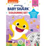 Carti si Birotica - Birotica - Instrumente de scris - Creioane - Set 8 fise de colorat cu 6 creioane Baby Shark Colouring Set Alligator AB3321BSCS2 - Infinity.ro