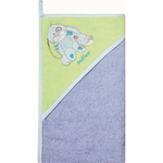 Jucarii, Copii si Bebe - Igiena si ingrijire - Baia bebelusului - Prosoape si halate de baie copii - Prosop de baie cu gluga imprimeu velur 80 x 80 cm Womar Zaffiro AN-OW-01 - Infinity.ro