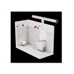 Casa si Gradina - Sanitare - Suporturi si accesorii baie - Sisteme de ventilatie - Ventilator baie 100WC, Plasa antiinsecte, Cu temporizator, Debit 100 mC/h, Diametru Ø100 mm, 158 X 158 mm - Infinity.ro