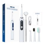 Ingrijire personala si Cosmetice - Igiena dentara - Periute de dinti electrice - Periuta electrica Axeloni®, set curatare dentara, aparat pentru detartraj profesional, indeparteaza petele, Portabil,Alb - Infinity.ro