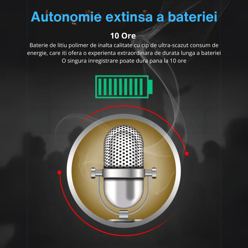 Laptop, Telefoane si Tablete - Wearables si gadgeturi - Gadgeturi - Dispozitive spionaj - Pix cu microfon ascuns, autonomie 10 ore, MP3 Player, 32GB, argintiu - D3191 - Infinity.ro