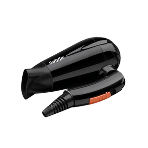 Uscator de par BaByliss Travel Dry 2000, 2000W, Pliabil, 2 trepte viteza, 2 setari temperatura, Negru