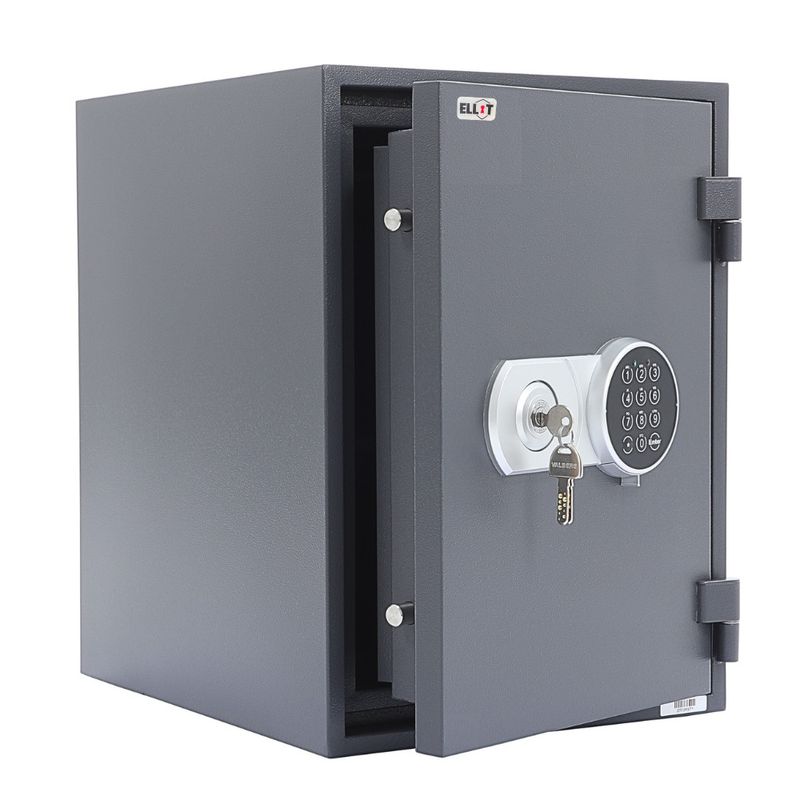 Casa si Gradina - Constructii - Depozitare, transport si protectie - Seifuri si casete de valori - Seif certificat antifoc Ellit® Century51KE cheie/electronic 510 x 445 x 425 mm EN15659/60P - Infinity.ro