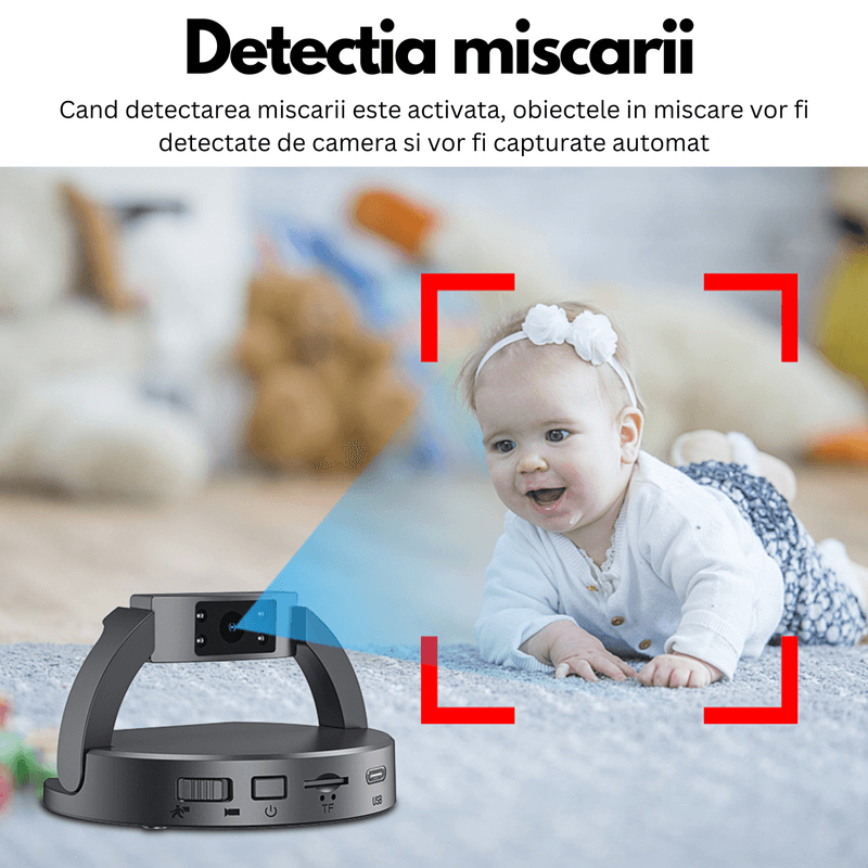 Casa si Gradina - Electrice - Smart Home - Camere de supraveghere - Camera video de supraveghere bebelusi/copii WiFi, HD, night vision, unghi 120°, senzor de miscare - MD35 - Infinity.ro