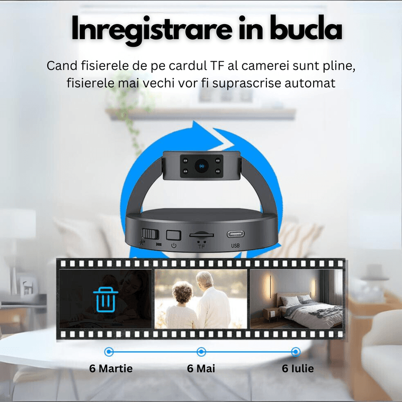 Casa si Gradina - Electrice - Smart Home - Camere de supraveghere - Camera video de supraveghere bebelusi/copii WiFi, HD, night vision, unghi 120°, senzor de miscare - MD35 - Infinity.ro