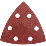Casa si Gradina - Constructii - Scule electrice si accesorii - Accesorii polizare si slefuire - Abrazive/smirghel triunghiular cu scai, gauri, P120, set 5 buc, 80 x 80 x 80 mm, Dedra - Infinity.ro
