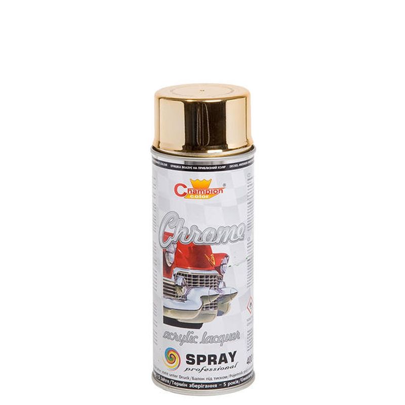 Auto si Moto - Piese auto si accesorii - Caroserie - Vopsele auto si accesorii - Spray Vopsea Crom Gold 400 ml Champion Color - Infinity.ro