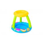 Jucarii, Copii si Bebe - Jucarii si jocuri - Jucarii de exterior - Piscine copii - Piscina gonflabila pentru copii, rotunda, cu acoperis, albastru, 94 x 89 x 79 cm, Bestway Fruit - Infinity.ro