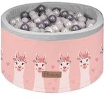 Jucarii, Copii si Bebe - Jucarii si jocuri - Jucarii de exterior - Spatii de joaca si accesorii - Piscina Uscata Pentru Copii Lama Roz 90X40cm cu 200 bile incluse Flumi FM3302968 - Infinity.ro