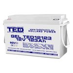 PC, gaming si accesorii - UPS-uri - Accesorii UPS-uri - Acumulator AGM VRLA 12 V 123 A GEL Deep Cycle 405 mm x 173 m m x h 220 mm F11 M8 TED Battery Expert Holland TED003508 (1) - Infinity.ro