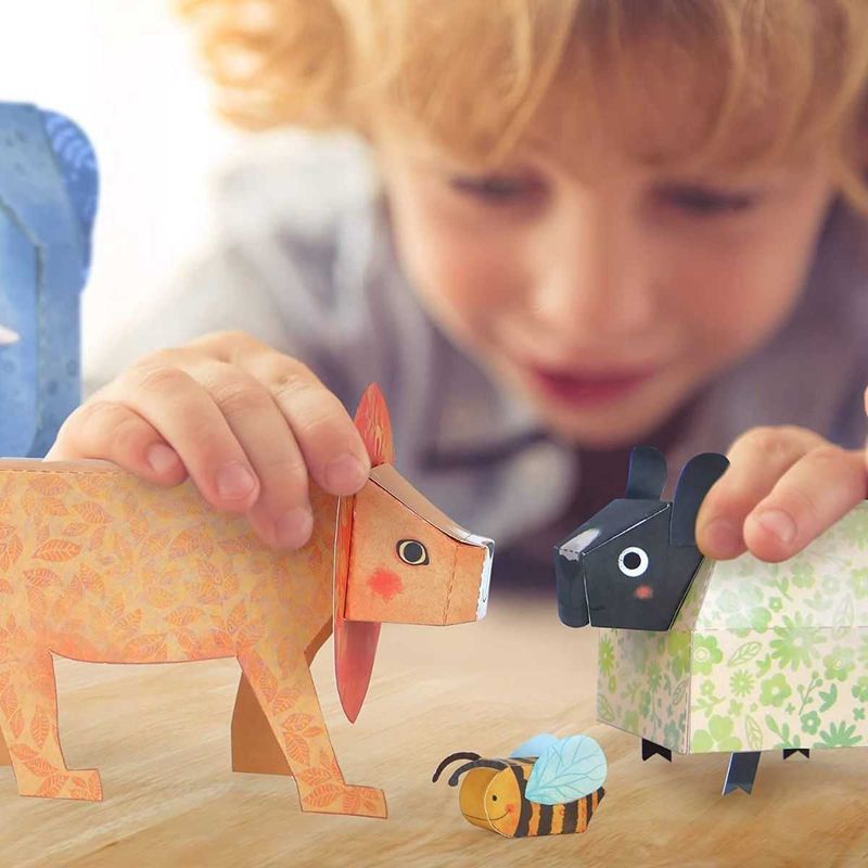 Jucarii, Copii si Bebe - Jucarii si jocuri - Jucarii & jocuri educative - Jucarii interactive - Set 9 Animale Origami Mideer MD4082 - Infinity.ro