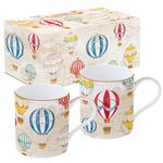 Casa si Gradina - Bucatarie si vesela - Cani si pahare - Cani si cesti - Set portelan 2 cani 350ml Air Balloons - Infinity.ro