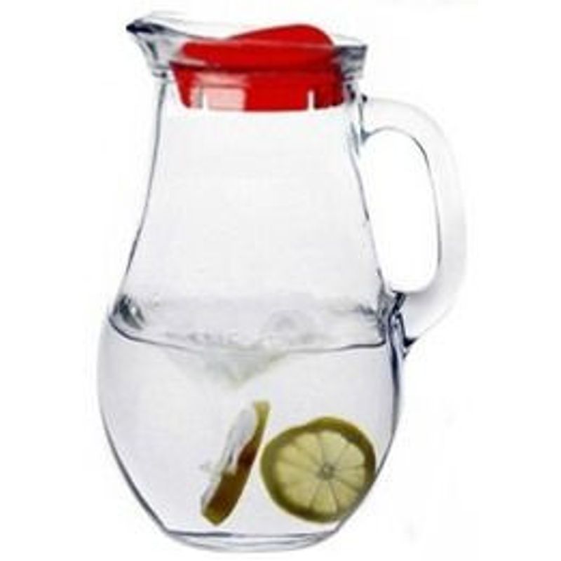 Casa si Gradina - Bucatarie si vesela - Accesorii bar - Carafe si decantoare - Carafa din sticla cu capac rosu 1.85 L, PASABAHCE Bistro - Infinity.ro