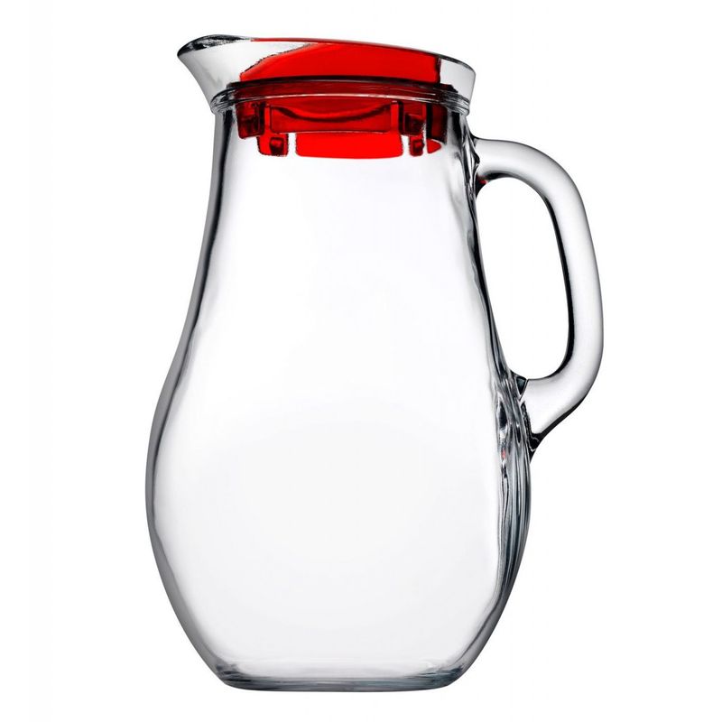 Casa si Gradina - Bucatarie si vesela - Accesorii bar - Carafe si decantoare - Carafa din sticla cu capac rosu 1.85 L, PASABAHCE Bistro - Infinity.ro