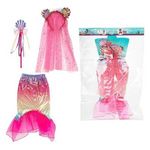 Jucarii, Copii si Bebe - Jucarii si jocuri - Jucarii de rol - Masti si costume copii - Costum Sirena cu Fustita, Diadema si Bagheta Magica Toi-Toys TT12147A - Infinity.ro
