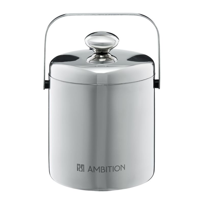 Casa si Gradina - Bucatarie si vesela - Accesorii bar - Frapiere si clesti gheata - Galeata gheata cu capac, maner si cleste 1.3 L, frapiera inox, AMBITION Ice - Infinity.ro