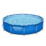Casa si Gradina - Gradina si terasa - Piscine si accesorii - Piscine - Piscina structura metalica, rotunda, albastru, 366 x 76 cm, Bestway Steel Pro - Infinity.ro