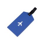 Sport si Outdoor/Articole de voiaj/Accesorii articole de voiaj - Ecuson silicon pentru identificare bagaje Crisalida, motiv avion, 6,5 x 12 cm, Albastru - Infinity.ro