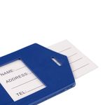 Sport si Outdoor/Articole de voiaj/Accesorii articole de voiaj - Ecuson silicon pentru identificare bagaje Crisalida, motiv avion, 6,5 x 12 cm, Albastru - Infinity.ro