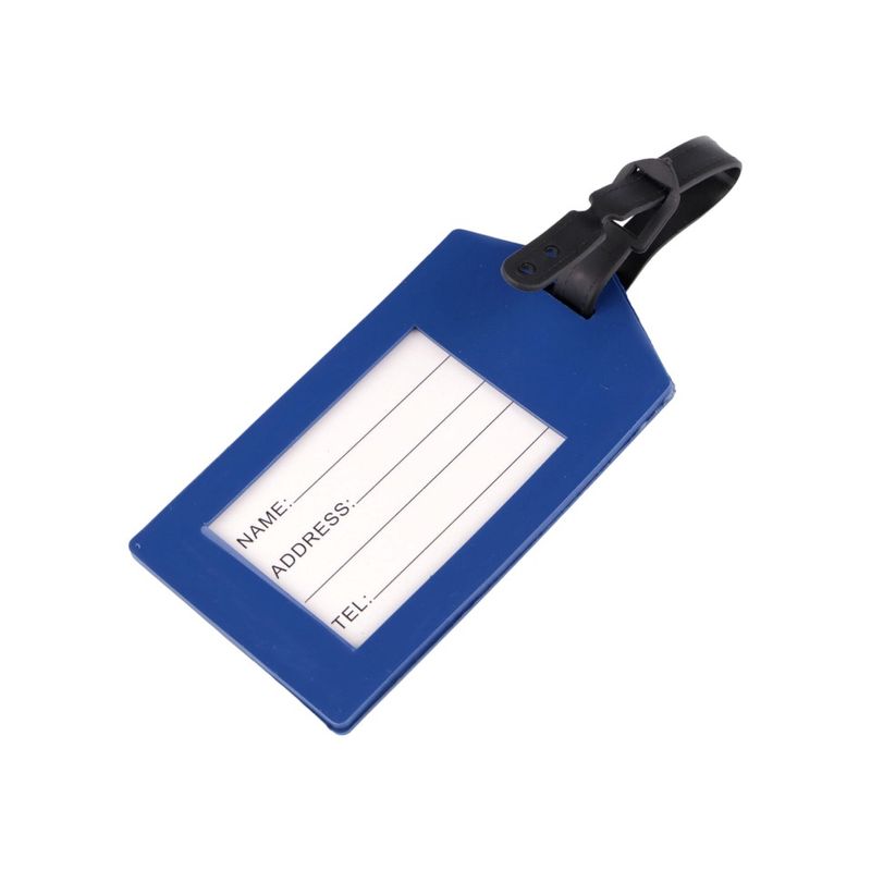 Sport si Outdoor/Articole de voiaj/Accesorii articole de voiaj - Ecuson silicon pentru identificare bagaje Crisalida, motiv avion, 6,5 x 12 cm, Albastru - Infinity.ro