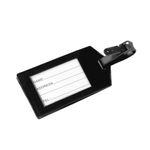 Sport si Outdoor - Articole de voiaj - Accesorii articole de voiaj - Ecuson silicon pentru identificare bagaje Crisalida, motiv avion, 6,5 x 12 cm, Negru - Infinity.ro