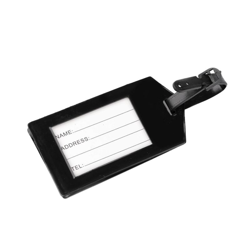 Sport si Outdoor - Articole de voiaj - Accesorii articole de voiaj - Ecuson silicon pentru identificare bagaje Crisalida, motiv avion, 6,5 x 12 cm, Negru - Infinity.ro