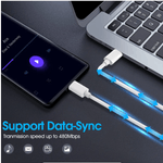 Laptop, Telefoane si Tablete - Telefoane mobile si accesorii - Accesorii Telefoane - Cabluri si adaptoare telefoane - Cablu date si incarcare rapida SuperFastCharge Usb C to C pentru Samsung, Huawei, 60W, TEXTIL PREMIUM, USB-C la USB-C - Infinity.ro