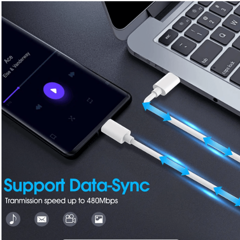Laptop, Telefoane si Tablete - Telefoane mobile si accesorii - Accesorii Telefoane - Cabluri si adaptoare telefoane - Cablu date si incarcare rapida SuperFastCharge Usb C to C pentru Samsung, Huawei, 60W, TEXTIL PREMIUM, USB-C la USB-C - Infinity.ro