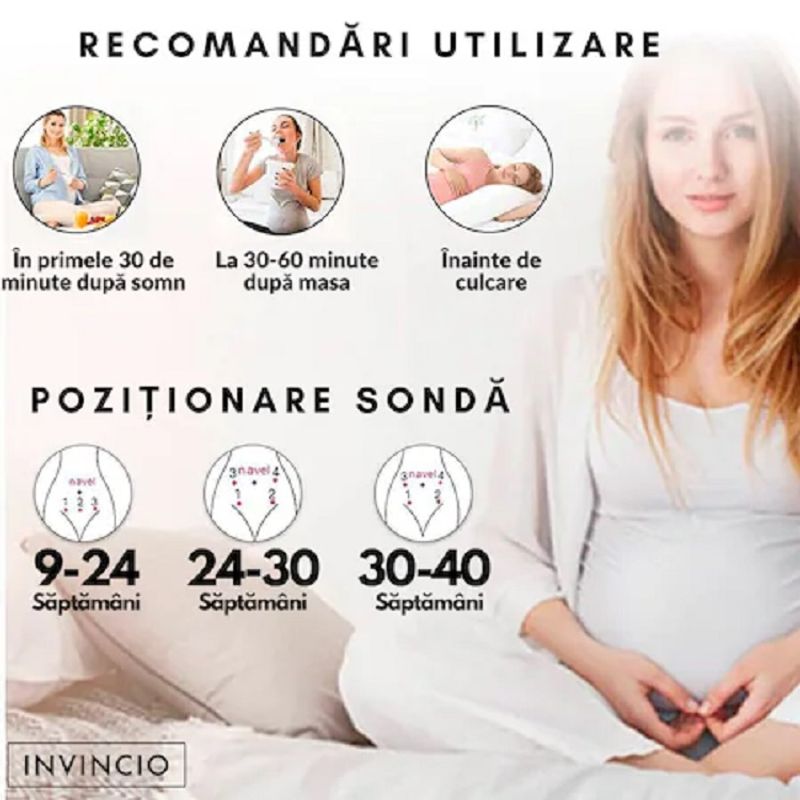 Ingrijire personala si Cosmetice - Sanatate si wellness - Aparate medicale - Dispozitive monitorizare medicala - Monitor fetal doppler pentru gravide, Rohs, monitorizare functii vitale fat intrauterin, detectare b - Infinity.ro