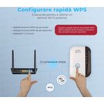 TV, Audio-Video si Foto - Accesorii TV si audio - Splittere si amplificatoare - Amplificator semnal Wireless Wi-Fi, Repeater, 2.4 GHz, 300mbs2, Lan slot, 10m Acoperire, Alb - Infinity.ro