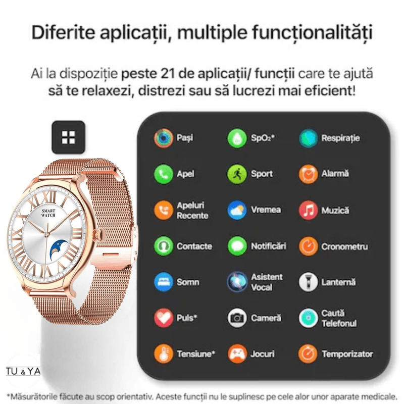 Laptop, Telefoane si Tablete - Wearables si gadgeturi - Wearables - Smartwatch-uri - Ceas Smartwatch BeFIT® WATCH Apel Bluetooth HD, 1.39” Borderless Intens Vision Fluid Touch, 24/7 Smart Asistent, Fitness - Infinity.ro