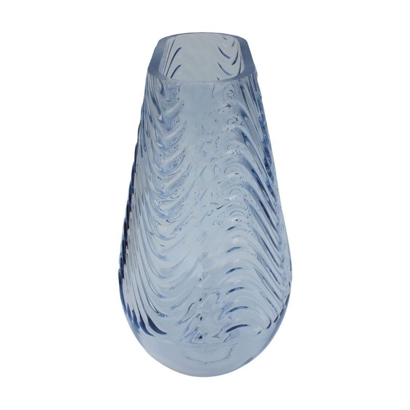 Casa si Gradina - Decoratiuni - Obiecte decorative - Vaze si boluri decorative - Vaza decorativa sticla albastru 21x17x13 cm - Infinity.ro