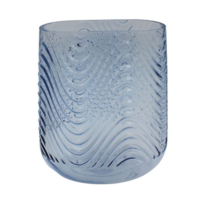 Casa si Gradina - Decoratiuni - Obiecte decorative - Vaze si boluri decorative - Vaza decorativa sticla albastru 21x17x13 cm - Infinity.ro