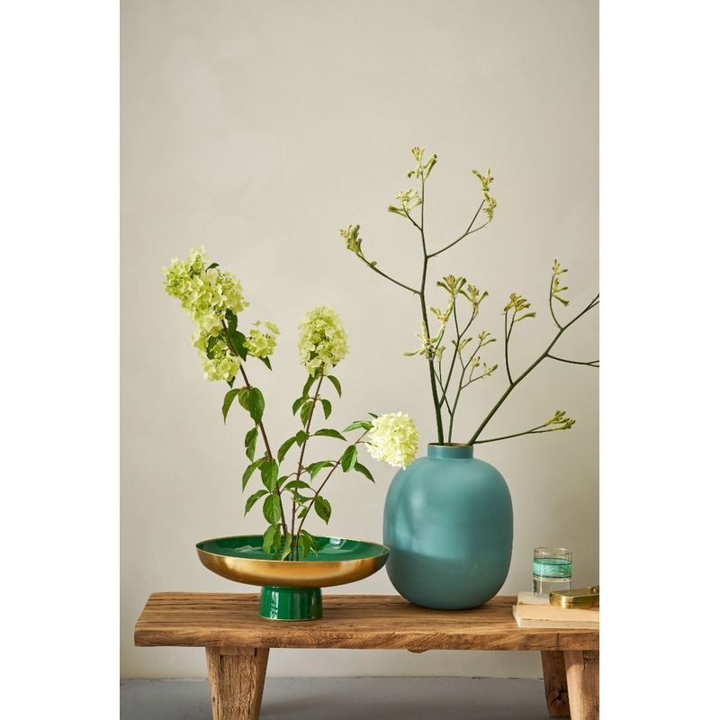 Casa si Gradina - Decoratiuni - Obiecte decorative - Vaze si boluri decorative - Vaza decorativa din metal Matt Blue 32cm - Infinity.ro