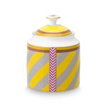 Casa si Gradina - Bucatarie si vesela - Vesela si tacamuri - Vesela pentru servire - Zaharnita portelan Chique Stripes Yellow 550ml - Infinity.ro