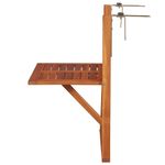 Casa si Gradina - Gradina si terasa - Mobilier exterior - Mese gradina - Masa de balcon suspendata, 64,5x44x80 cm, lemn masiv de acacia - Infinity.ro