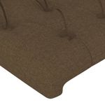 Casa si Gradina - Mobilier - Paturi si accesorii - Accesorii paturi - Tablie de pat cu LED, maro inchis, 180x7x78/88 cm, textil - Infinity.ro