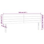 Casa si Gradina - Mobilier - Paturi si accesorii - Accesorii paturi - Tablie de pat cu LED, negru, 160x5x78/88 cm, catifea - Infinity.ro