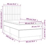 Casa si Gradina - Mobilier - Paturi si accesorii - Paturi - Pat box spring cu saltea, albastru, 90x190 cm, textil - Infinity.ro