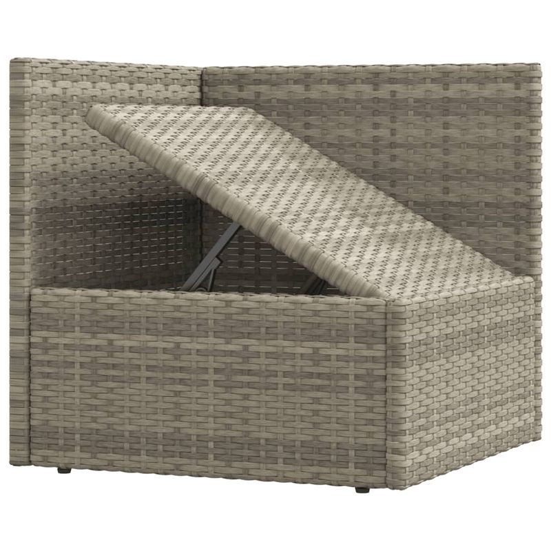 Casa si Gradina - Gradina si terasa - Mobilier exterior - Seturi mobila gradina - Set mobilier de gradina cu perne, 2 piese, gri, poliratan - Infinity.ro