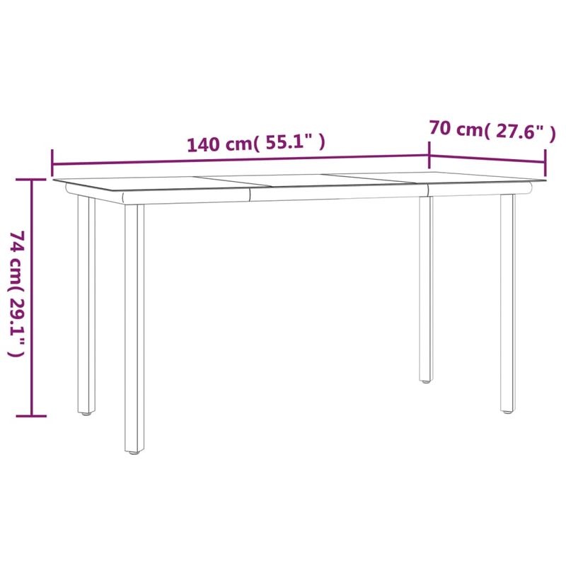 Casa si Gradina - Gradina si terasa - Mobilier exterior - Seturi mobila gradina - Set mobilier de gradina, 7 piese, negru, otel si textilena - Infinity.ro