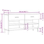Casa si Gradina - Mobilier - Organizare si depozitare - Organizator incaltaminte - Banca de pantofi, gri sonoma, 102x35x55 cm, lemn prelucrat - Infinity.ro