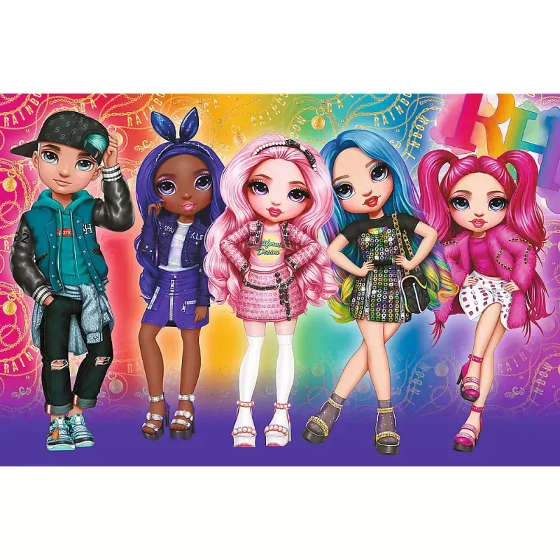 Jucarii, Copii si Bebe - Jucarii si jocuri - Jocuri si puzzle - Puzzle - Puzzle trefl primo super shape xxl 104 rainbow high - Infinity.ro