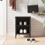 Casa si Gradina - Mobilier - Organizare si depozitare - Organizator incaltaminte - Dulap pentru pantofi, negru, 38x35x50 cm, lemn compozit - Infinity.ro