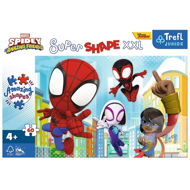Jucarii, Copii si Bebe - Jucarii si jocuri - Jocuri si puzzle - Puzzle - Puzzle trefl primo super shape xxl 60 spidey - Infinity.ro