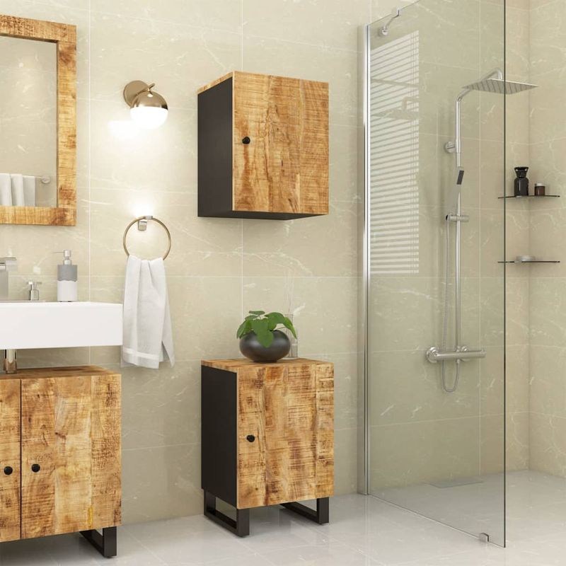 Casa si Gradina - Mobilier - Mobilier baie - Comode baie - Dulap de baie, 38x33x58 cm, lemn masiv de mango - Infinity.ro