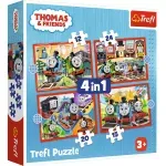 Jucarii, Copii si Bebe - Jucarii si jocuri - Jocuri si puzzle - Puzzle - Puzzle trefl 4in1 thomas trenuletele amuzante - Infinity.ro
